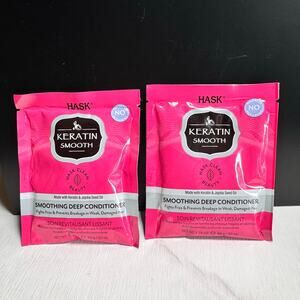 Hask Keratin Smoothing Deep Conditioner, 1.75 Oz Pack of 2
